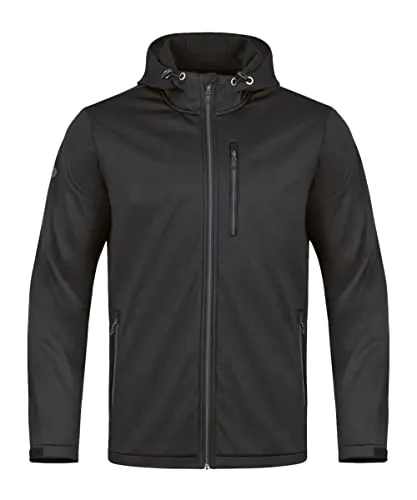 JAKO Kinder Softshelljacke Premium, Schwarz, 128 - Funktionsjacke aus wind- und wasserabweisendem Material mit weichem Fleece-Innenfutter, ideal für aktive Kinder, ausgestattet mit mehreren praktischen Taschen.