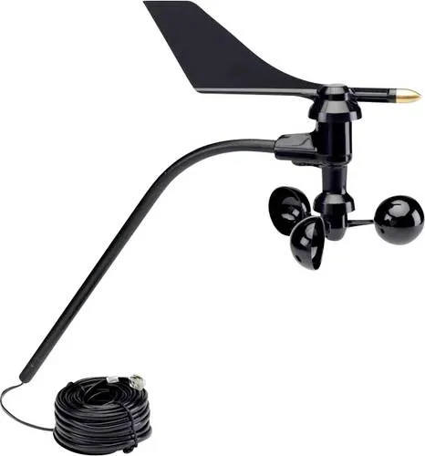 Davis Instruments 6410 Anemometer mit externem Sensor - Präzises Anemometer für Windgeschwindigkeiten von 1 bis 322 km/h. Ideal für Wetterbeobachtungen und professionelle Anwendungen.