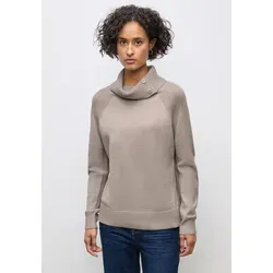 Rollkragenpullover STREET ONE, Damen, Gr. 34, sandstone mocha meliert, Stoff, 30% Polyester, 29% Polyacryl, 21% Viskose, 20% Nylon, unifarben, normal normal, hoch geschlossener Ausschnitt, Strickbündchen, Pullover Rollkragenpullover, mit Stehkragen