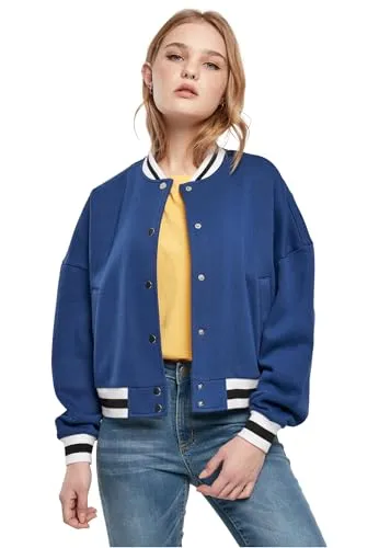 Produktbild Urban Classics Damen Oversized College Sweat Jacket Spaceblue, S