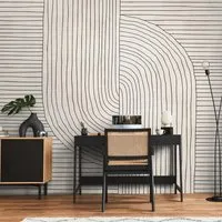 PROFHOME 398941-GU Fototapete Streifen Matt Creme Beige Schwarz - Elegante Vliestapete in Creme, Beige und Schwarz. Ideal für Wohnzimmer und Schlafzimmer. Einfach zu verarbeiten und restlos abziehbar für eine mühelose Umgestaltung.