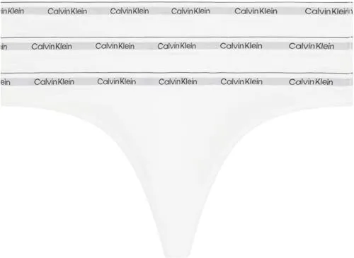 Calvin Klein Damen 3er Pack Strings Thong Unterwäsche, Weiß (White/White/White), 3XL - MODERN & KOMFORTABEL: Das 3er Pack Calvin Klein Strings vereint stilvolles Design mit optimalem Tragekomfort. Der elastische Bund sorgt für perfekten Sitz. Ideal für Alltag und Sport, aus hochwertiger Baumwolle für ein angenehmes Gefühl.
