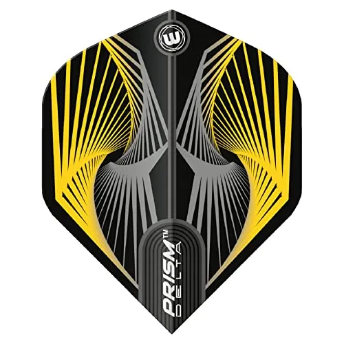 WINMAU Prism Delta Spiral Gelb und Grau Dart-Flüge - 1 Satz pro Packung (insgesamt 3 Flüge)