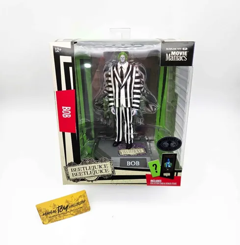 Produktbild Movie Maniacs Beetlejuice Bob the Shrinker PVC Statue (Striped Suit) McFarlane