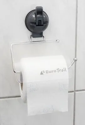 EuroTrail Toilettenpapier-Halter, mit Saugnapf, anthrazit