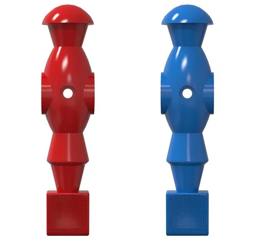 vidaXL Tischfußballspiel Fußball Tischspieler 22 pcs Blau und Rot 2,4 x 2,1 x 9,7 cm PP (22-tlg)