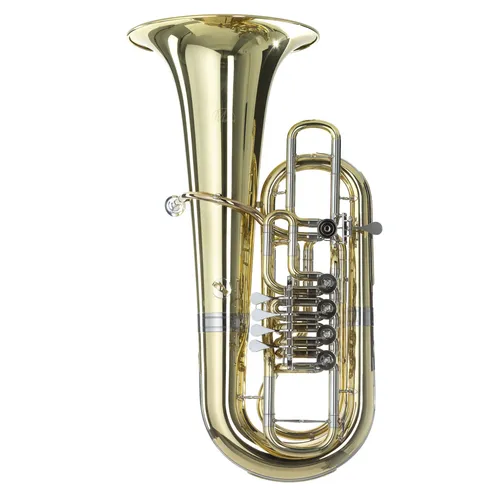 F-Tuba 3/4 Größe Messing Klarlack - 5 Ventile für Marschmusik - Vielseitige 3/4 F-Tuba mit 5 Ventilen, ideal für Musikvereine und Schulen. Robuste Bauweise, leichtes Gewicht und inkl. Mundstück & Hardcase für optimale Mobilität.
