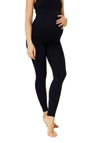Vertbaudet Nahtlose Leggings für die Schwangerschaft schwarz 44/46 - Bequeme nahtlose Leggings mit breitem, elastischem Bund für optimalen Tragekomfort in der Schwangerschaft.