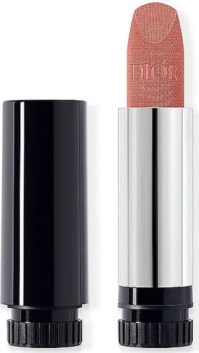 DIOR Rouge Dior Refill Velvet Lippenstift 100 Nude Look - Nachfüllbarer Lippenstift in 25 Farbnuancen, mit feuchtigkeitsspendender Formel für 24 Stunden Komfort und 12 Stunden Farbe – ideal für nachhaltige Schönheit.