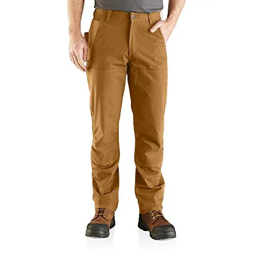 Carhartt® Doppelfront Arbeitshose Relaxed Fit für Herren 103160 - carhartt® brown - W42/L32 - Arbeits- & Schutzkleidung mit Rugged Flex® für mehr Bewegungsfreiheit und verstärkten Taschen für Werkzeuge. Ideal für anspruchsvolle Arbeiten!