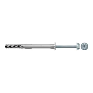 Fischer Langschaftdübel SXR 10x200 mit Sechskantschraube - 50 Stück - Dübel für sichere Befestigungen, ideal für schwerere Lasten, inklusive 50 robusten Sechskantschrauben für einfache Montage.