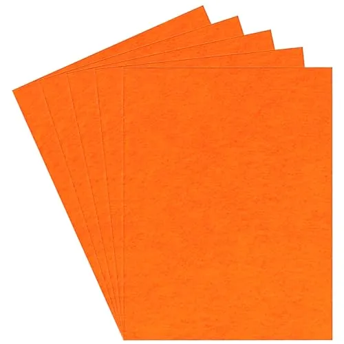 Stück 1 mm Flexibler Bastelfilz,20 x 30 cm Mit Feiner Wollqualität Weicher Vliesstoff Stoff Filzplatten zum DIY Basteln Dekoration für Hochzeit Tischdeko Osterdeko und Nähprojekte (Oange Farbe) 5