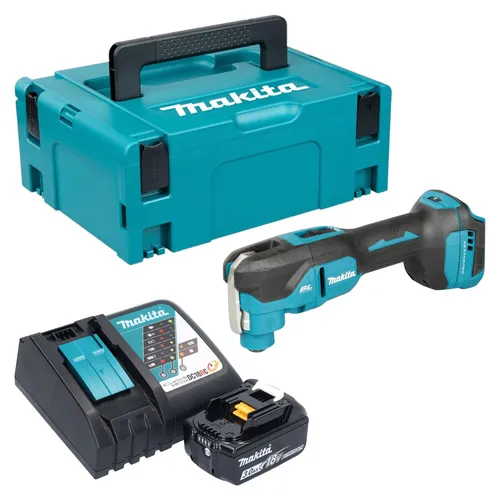 Makita DTM 53 RF1J Akku Multifunktionswerkzeug 18 V OIS / Starlock Brushless + 1x Akku 3,0 Ah + Ladegerät + Makpac