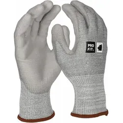 Pro Fit Pu-schnittschutzhandschuh 9904, Größe 11 , Level D, Mit Hppe-glas-faser, Grau, Cut Resistant Fiber