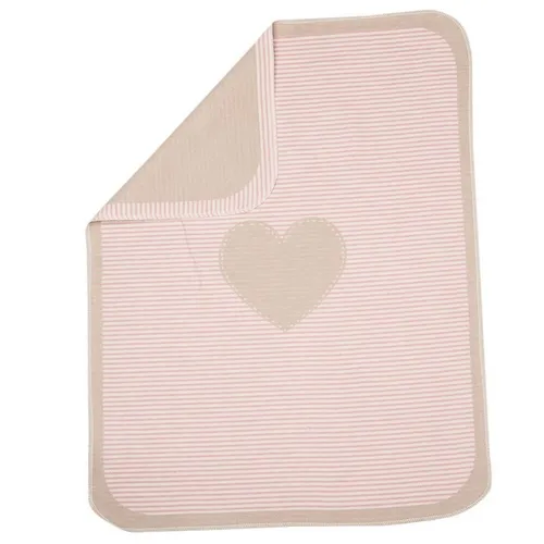 David Fussenegger Babydecke Juwel 'Herz' 70 x 90 cm Altrosa - 6266/14
