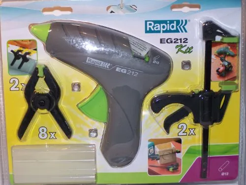 Klebepistole Rapid EG212 incl. 125Kleber +2Klemmen KIT