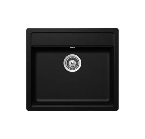 Schock Mono N-100 A Magma Granitspüle - Sanitäranlagen & Zubehör - Hochwertige Granitspüle in elegantem Schwarz, ideal für Unterschränke ab 60 cm, inklusive Exzenterbetätigung und Funktionsschale.