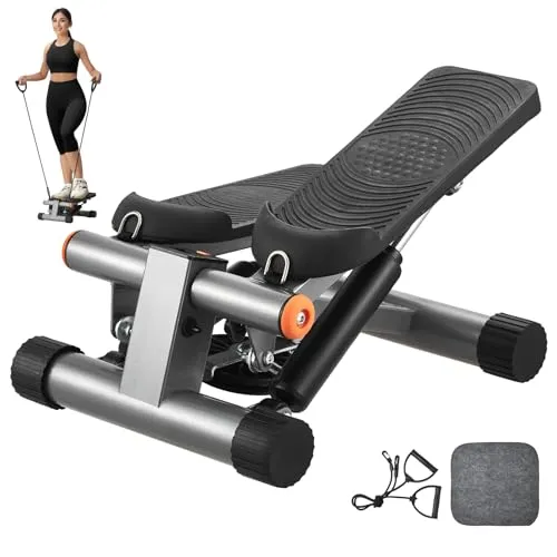 VEVOR Mini Stepper mit Widerstandsband - Kompakter Mini-Stepper für effektives Training zu Hause, belastbar bis 150 kg und ideal für Laufen und Joggen.
