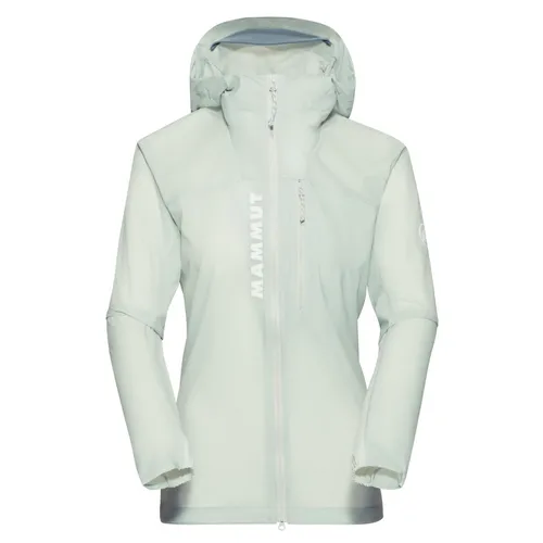 Mammut Aenergy WB Hooded Jacket Women Silver Sage (L) - Funktionsjacke für Damen, ideal für Wanderungen und Skitouren. Leichter Windbreaker aus recyceltem Material, atmungsaktiv und kompakt verstaubar für besten Windschutz.