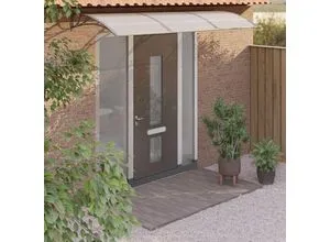 Maison Exclusive Türvordach Grau 300x100 cm aus Polycarbonat
