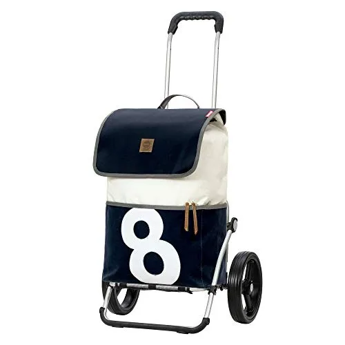 Andersen Einkaufstrolley Royal Shopper 50L - Einkaufstrolley aus recyceltem Material, 50L Volumen, wasserabweisend und mit großen Rädern für mühelosen Transport. Ideal für nachhaltige Einkäufe!
