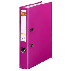 Bene 291600BRO No.1 Kunststoff-Ordner A4 - brombeer, extra starke Mechanik mit optimaler Stabilität und Sichttasche für individuelles Design
