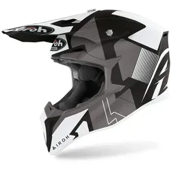 Airoh Wraap Raze Motocross Helm, schwarz-weiss, Größe XS für Männer
