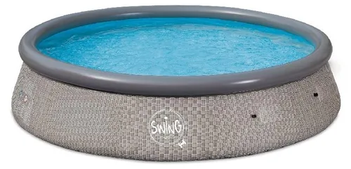 Schnellaufbau-Pool Rattan WICKER SWING – 3,66 m x 91 cm