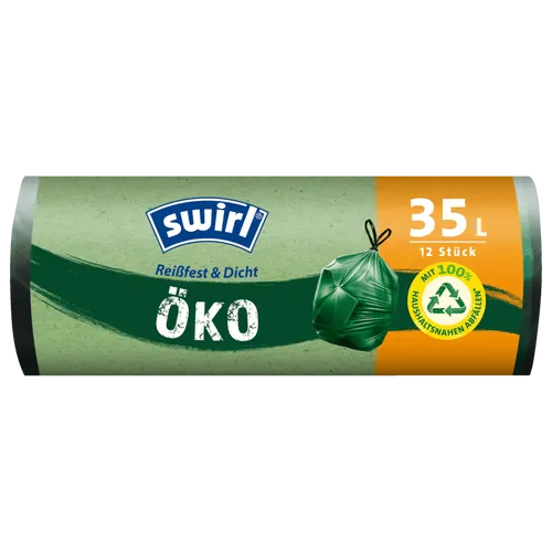 Swirl® Öko Müllbeutel 35 Liter – Reißfest & Praktisch