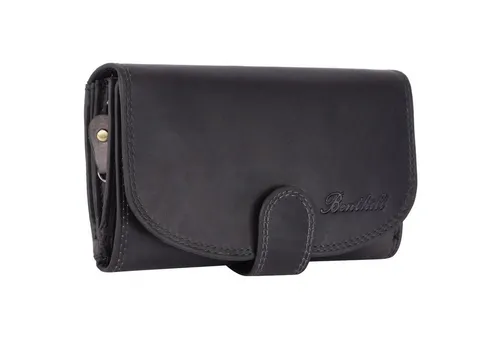 Benthill Damen Geldbörse Echt Leder - Elegantes Portemonnaie mit RFID Schutz, viele Kartenfächer und inklusive Geschenkbox