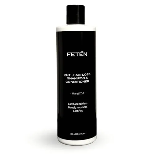FETEN Shampoo Gegen Haarausfall für Männer 400ml, Volumen-Effekt Haarshampoo mit Niacinamid und den Vitaminen B3, B5, B6 und E, Shampoo für Haarwachstum für Herren, Anti Hair Loss Shampoo for Men