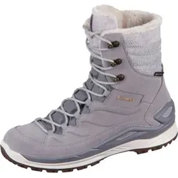 Lowa Winterstiefel Calceta EVO GTX - Wasserdichte Damenstiefel in grau/ocker - Wanderschuhe mit überarbeiteter Dämpfung für höchsten Tragekomfort, ideal für kalte Tage und Outdoor-Aktivitäten.