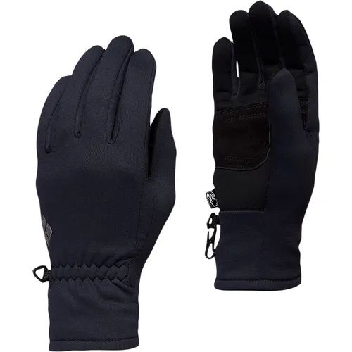 Black Diamond Midweight Screentap Glove Schwarz - Funktionale Handschuhe für Skitourengeher, warmer und touchscreenfähiger Stretchfleece Liner für optimalen Komfort und Funktionalität.
