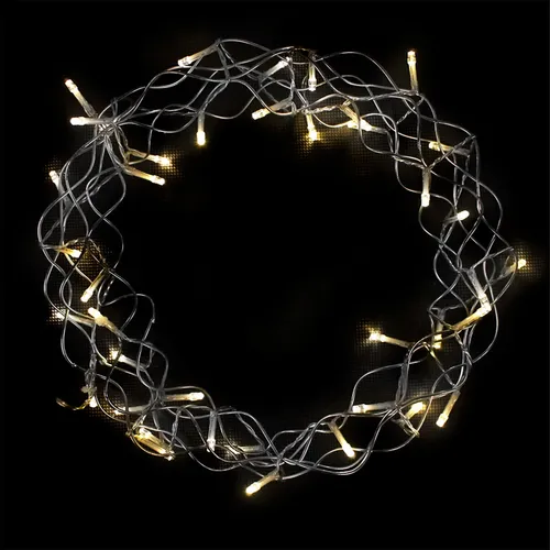 LED Kranz Metall Hängekranz mit Timer - Weihnachtsdeko mit 40 warmweißen LEDs, ideal für stimmungsvolle Tischdekoration, Durchmesser 30cm, mit praktischem Timer für automatisches Ein- und Ausschalten.