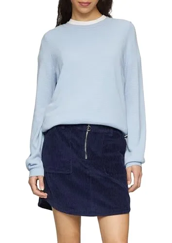 QS Strickpullover mit Struktur aus Viskosemix - Pullover für Damen, reguläre Passform aus elastischem Strukturstrick für hohen Tragekomfort und stilvollen Look.