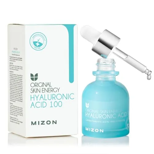 [MIZON] HYALURONIC ACID 100 (30ml) Koreanische Hautpflege – Tiefenhydration und Anti-Aging Pflege für empfindliche Haut - Intensives Hyaluronsäureserum mit Adenosin & Birkenwasser