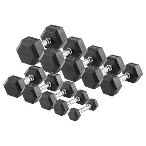 Hex Kompakthantel-Set, 1-10 kg, 10 Stück