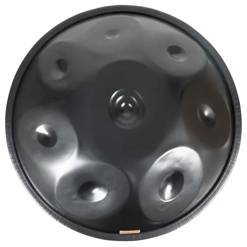 Schlagwerk HP8DI Handpan 8 Töne D-Moll Integral ohne 4. Stufe, Harmonischer Klang in 440 Hz gestimmt | Inkl. Rucksack & Schutzdeckel | Ø 60 cm, 4,4 kg | Handarbeit | Beruhigend