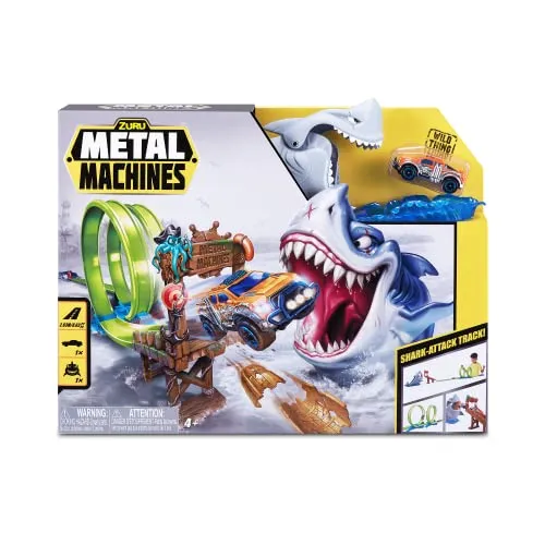 Produktbild Metal Machines Spielset Haiangriff Rennbahn + Auto