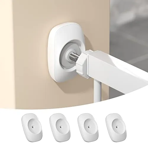 SAFELON 4 Stück Baby Sicherheitstor Wandprotektor, Kinder- und haustiersicherer Wandschoner für Druck montiertes Tor, Türen, Wände, Treppen (Weiß)