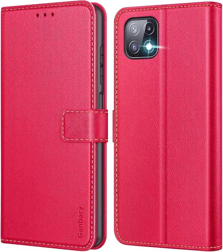 Leder Flipcase Handyhülle für Samsung Galaxy A22 5G in Rot - Stylische und schützende Handyhülle für Erwachsene, ideal für den täglichen Gebrauch. Die rote Farbe verleiht deinem Smartphone einen eleganten Look.