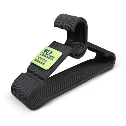 20er Set Kleiderbügel Hosenbügel platzsparend 4mm dünn Hemdenbügel Wäschebügel