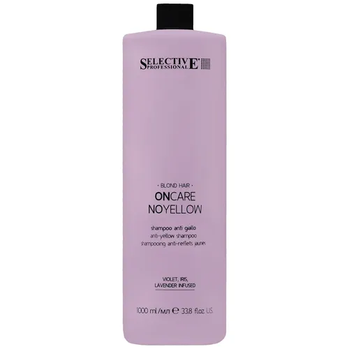Selective OnCare No Yellow Shampoo 1000ml für blondes & graues Haar, paraben