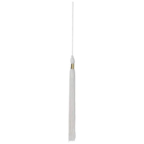 LIERYS Tassel Quaste für Doktorhut - Flexibel anpassbar - Accessoire mit Eleganz - Vielseitig einsetzbar - Saisonübergreifend - Unisex-Design weiß