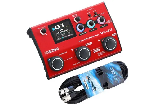 Boss VE-22 Multi-Effektgerät für Gesang - Vielseitiges Aufnahmegerät für Sänger mit 39 Effekten, integriertem Looper und intuitiver Bedienung über Farb-LCD. Ideal für Live-Einsätze und Studioaufnahmen.