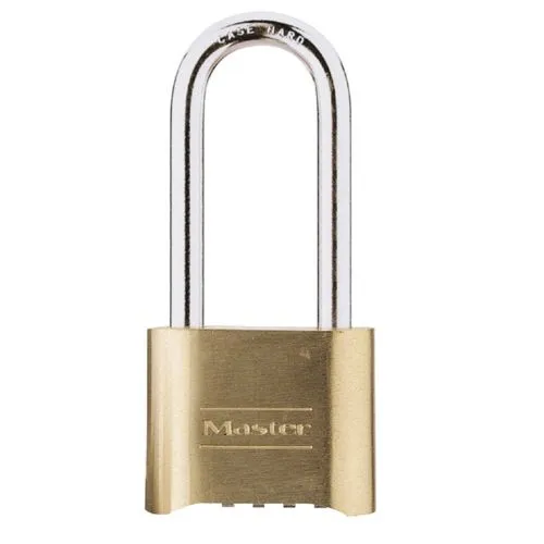 Master Lock Zahlenschloss aus Zink 175EURDLH - Robustes Vorhängeschloss aus Zink, ideal für Sicherheit im Innen- und Außenbereich, wetterfest und langlebig.