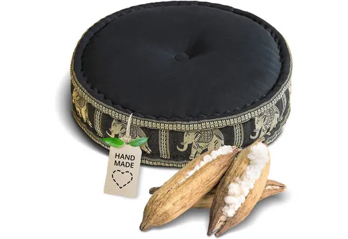 livasia Meditationskissen Zafukissen groß (Deluxe) in schwarz von livasia