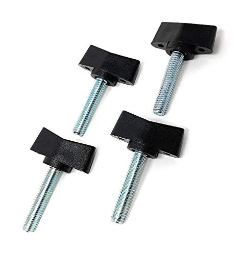 Design61 4x Flügelschraube Kunststoff mit Gewindebolzen Stahl M6 x 14 mm