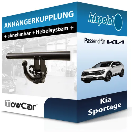 Produktbild TowCar Abnehmbare Anhängerkupplung für Kia Sportage 09.2021-jetzt