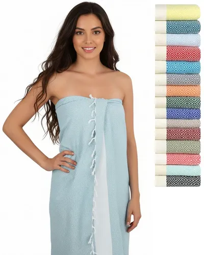 furora HOLIDAY Saunatuch XXL Aqua - Saunahandtuch für Damen und Herren, 100x200 cm aus 100% Bio-Baumwolle, besonders saugfähig und weich für ein angenehmes Saunaerlebnis.